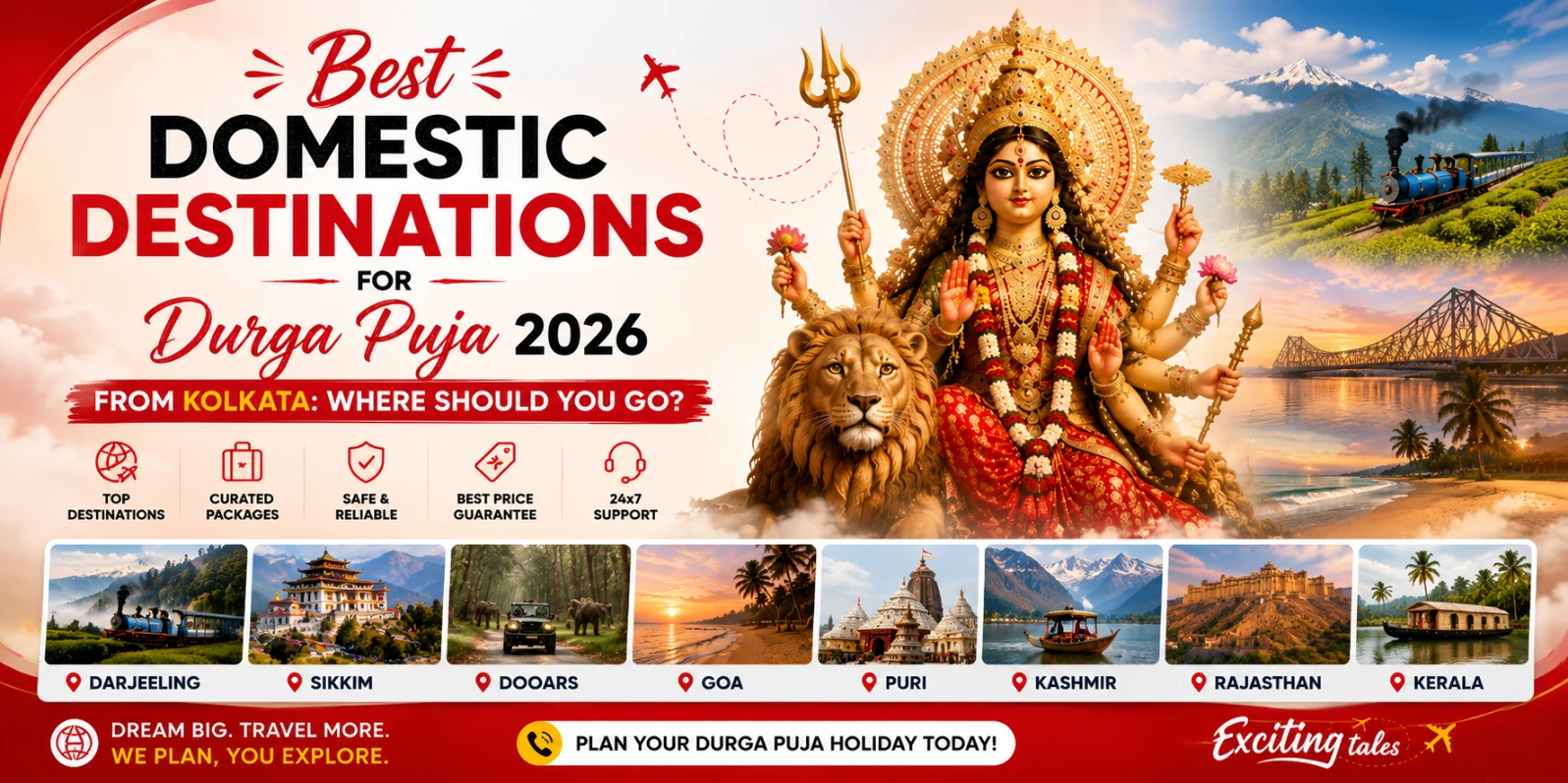 Best Domestic Destinations for Durga Puja 2026 from Kolkata: Where Should You Go?