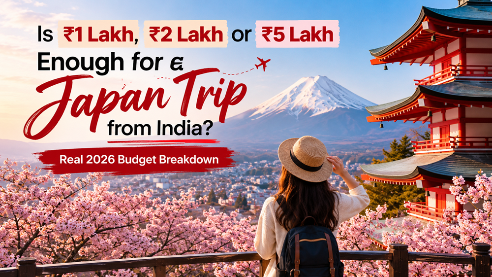 Is ₹1 Lakh, ₹2 Lakh or ₹5 Lakh Enough for a Japan Trip from India? Real 2026 Budget Breakdown